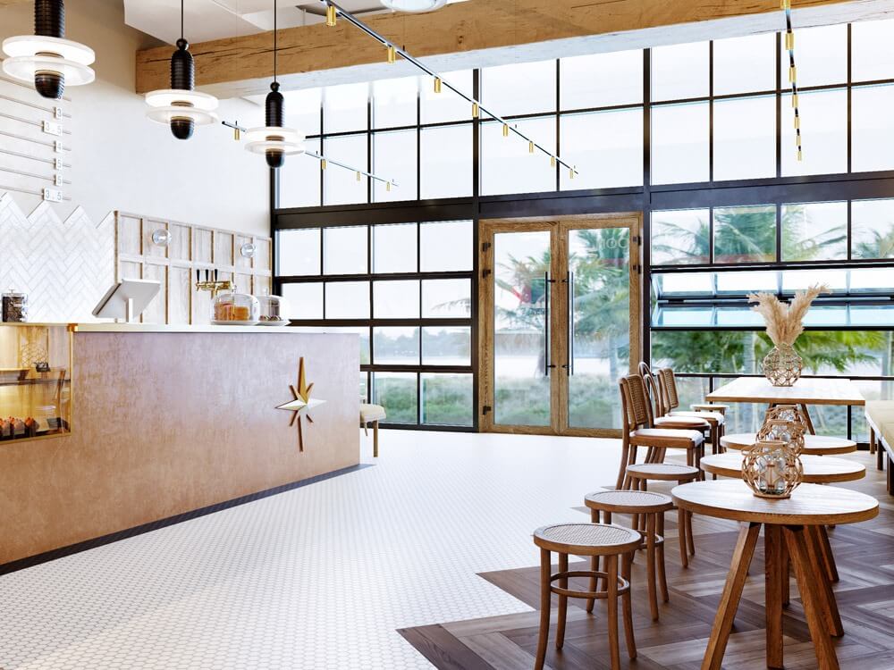 Beacon coffee shop design by kg design