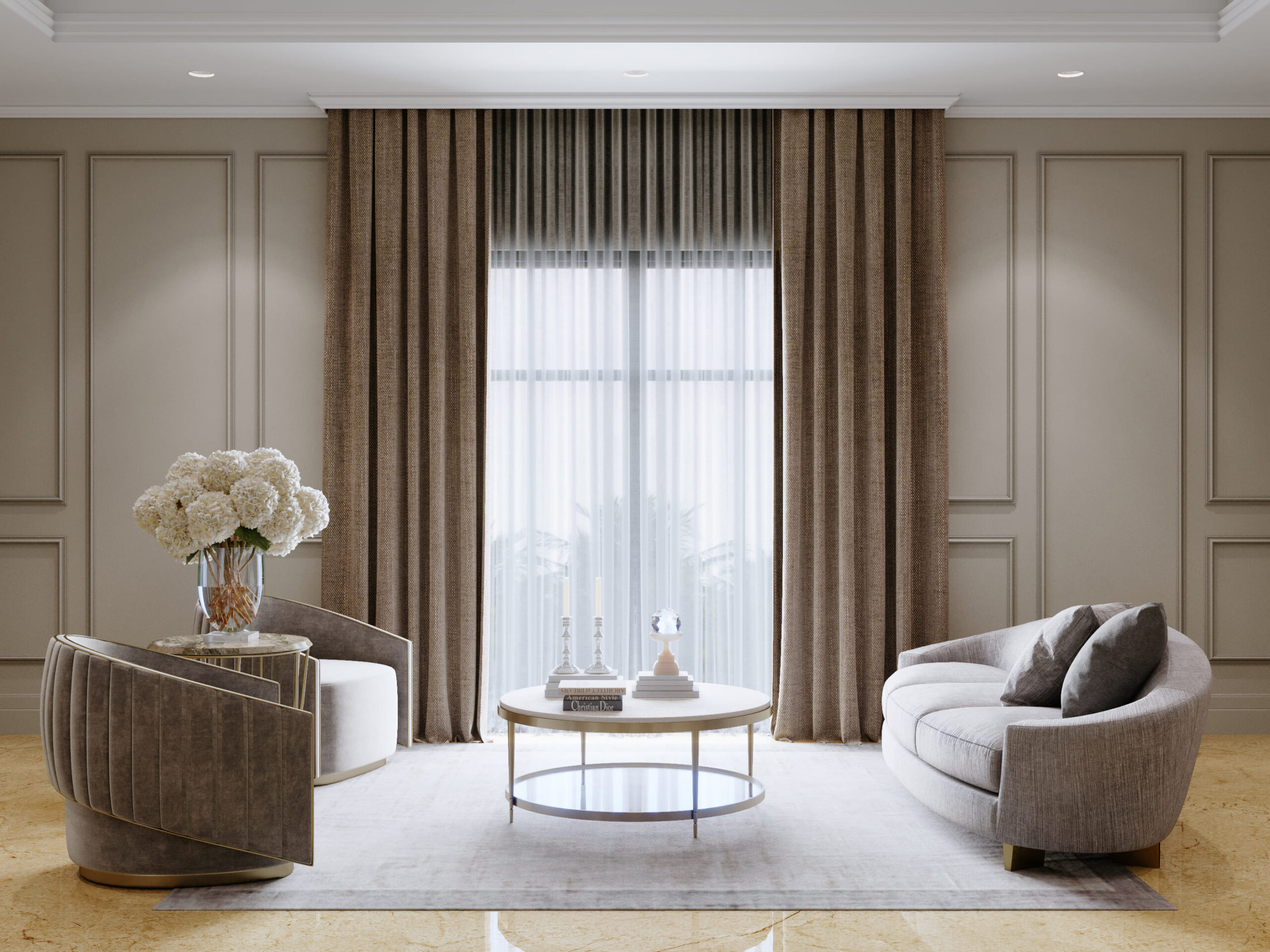 Interior design of AMR Villa by KG Design Hall photo 2