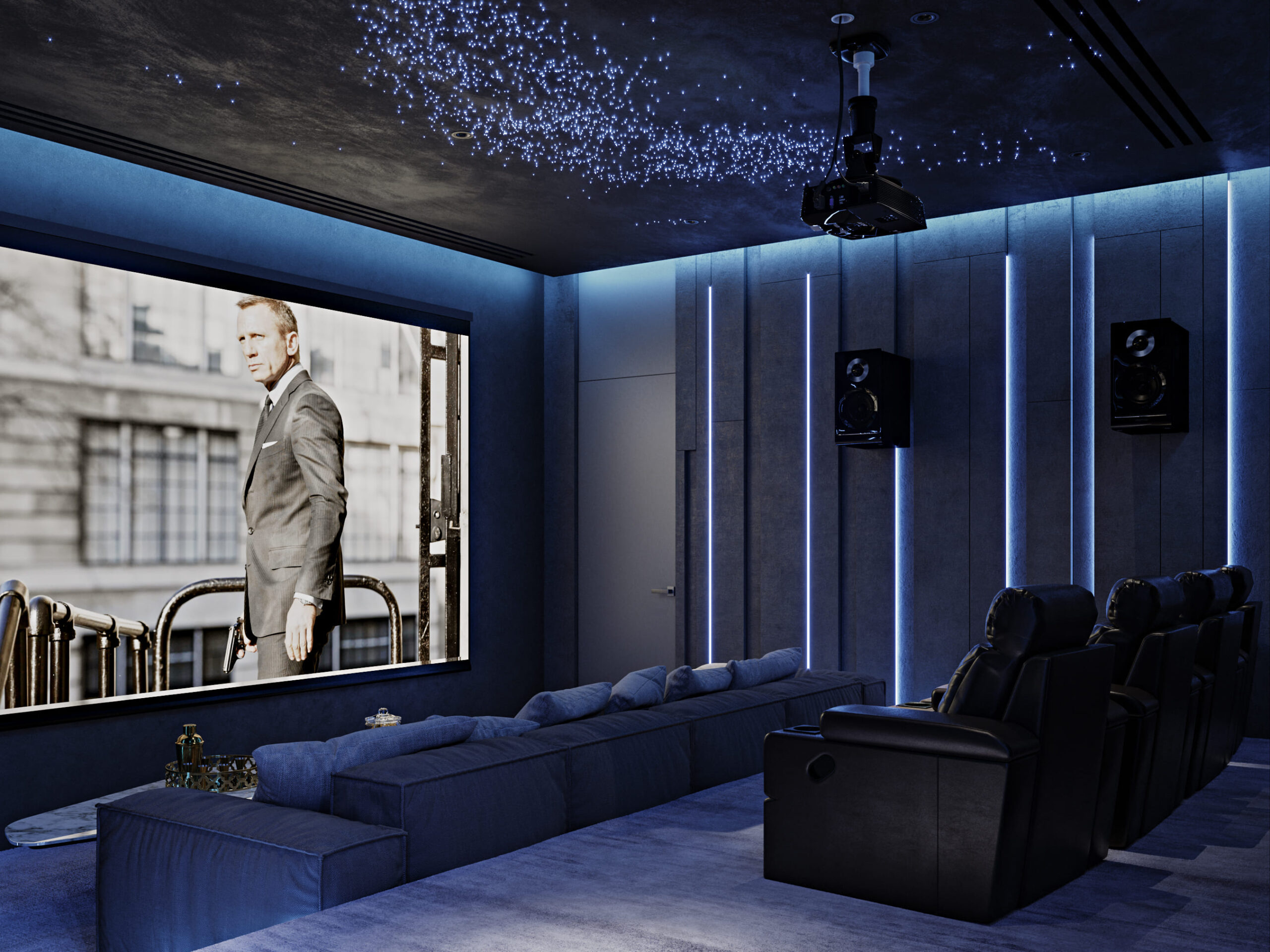 Interior design oth villa jumeirah pearl by kg design cinema photo 2