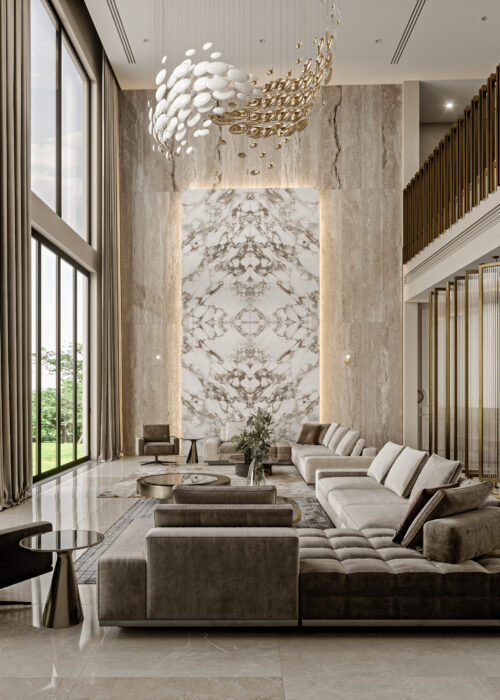 Interior design oth villa jumeirah pearl by kg design living dining hall