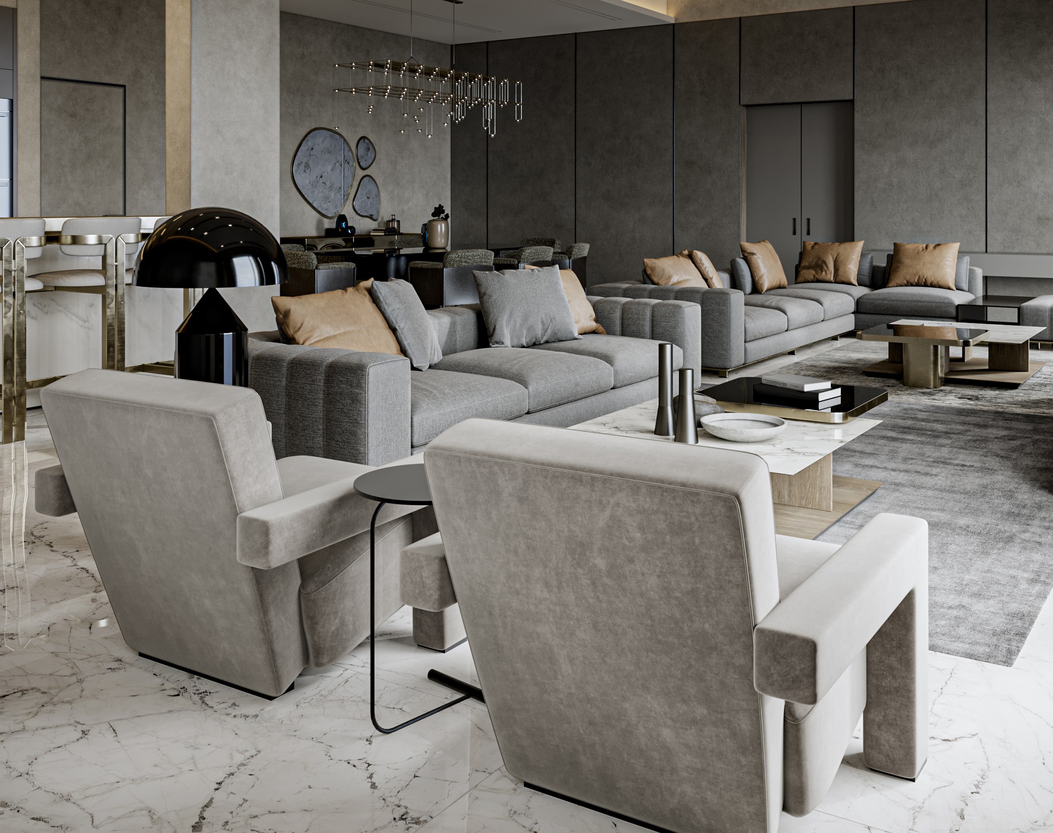 Nsr villa design by kg design living photo 13