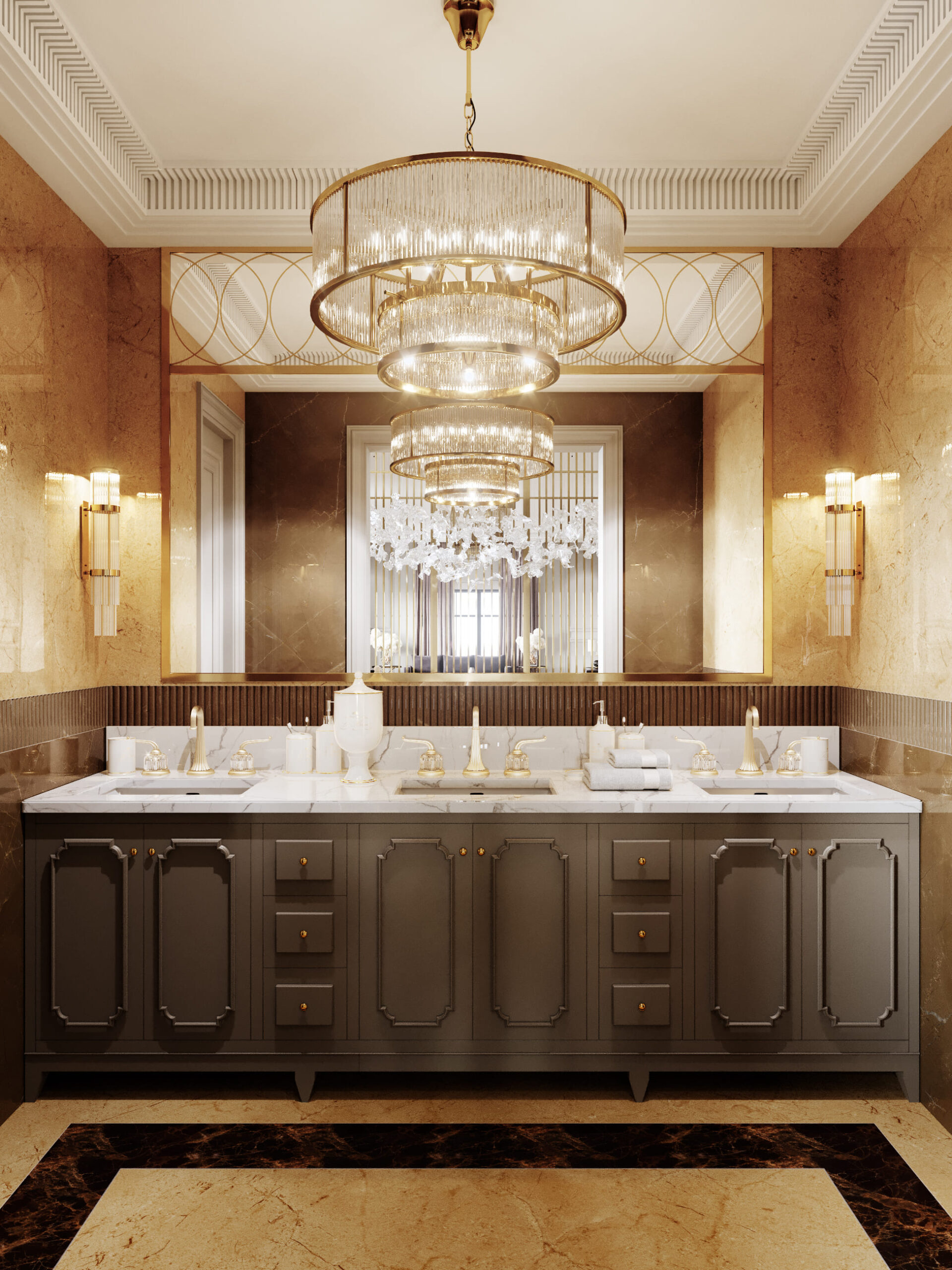 Interior design of AMR Villa by KG Design Washroom