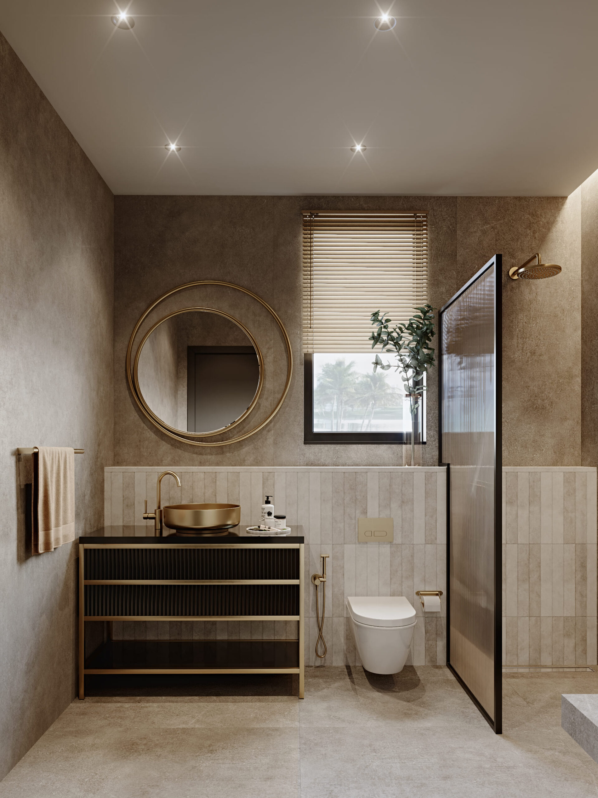 Interior design of AMR Villa by KG Design childrens bathroom